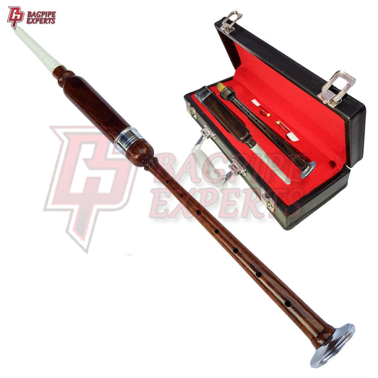 Bagpipe Practice Chanter – Natural Silver Finish with Carry Case
