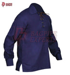 NavyBlue Jacobite Ghillie Shirt – Traditional Highland Renaissance Top