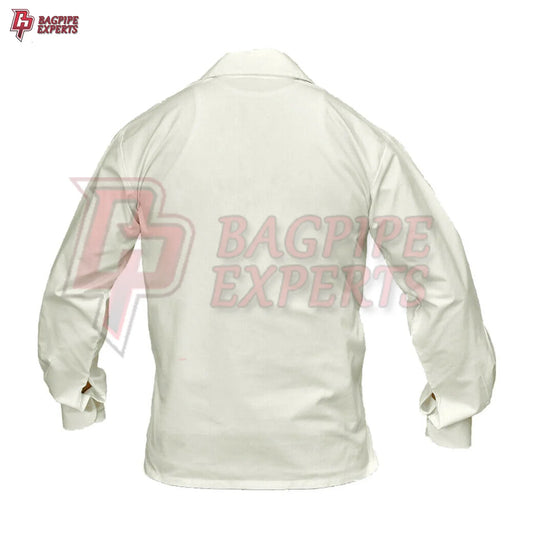 Off-White Jacobite Ghillie Shirt – Classic Scottish Highland Lace-Up Top