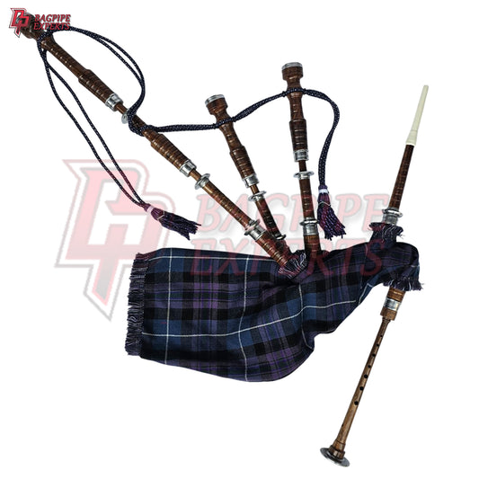 Great Highland Bagpipes – Pride of Scotland Tartan with Natural Mounts, Case & Reeds