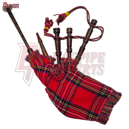 Scottish Mini Bagpipes for Kids – Royal Stewart Tartan Playable Toy Instrument