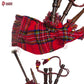 Scottish Mini Bagpipes for Kids – Royal Stewart Tartan Playable Toy Instrument