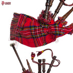 Scottish Mini Bagpipes for Kids – Royal Stewart Tartan Playable Toy Instrument