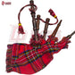 Scottish Mini Bagpipes for Kids – Royal Stewart Tartan Playable Toy Instrument