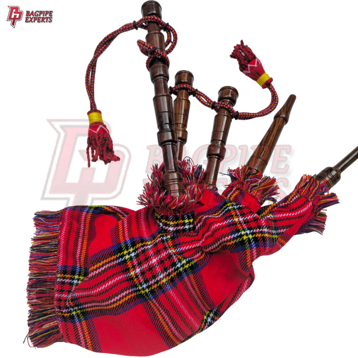 Scottish Mini Bagpipes for Kids – Royal Stewart Tartan Playable Toy Instrument