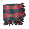 Ulster Red Tartan Fly Plaid – Traditional Scottish & Irish Highland Shoulder Drape