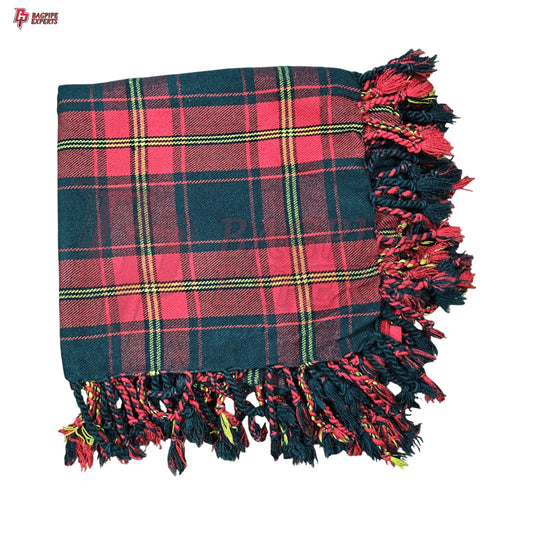 Ulster Red Tartan Fly Plaid – Traditional Scottish & Irish Highland Shoulder Drape