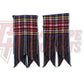 Black Stewart Kilt Flashes – Traditional Highland Wear Accessory