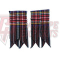 Black Stewart Kilt Flashes – Traditional Highland Wear Accessory