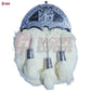 Dress Sporran – White Rabbit Hair with Lion Rampant Chrome Cantle