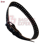 Double Prong Black Leather Belt for Kilt – Heavy-Duty Highland Accessory