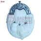 Premium Full White Rabbit Fur Dress Sporran – Polished Chrome Cantle for Formal Highland Wear