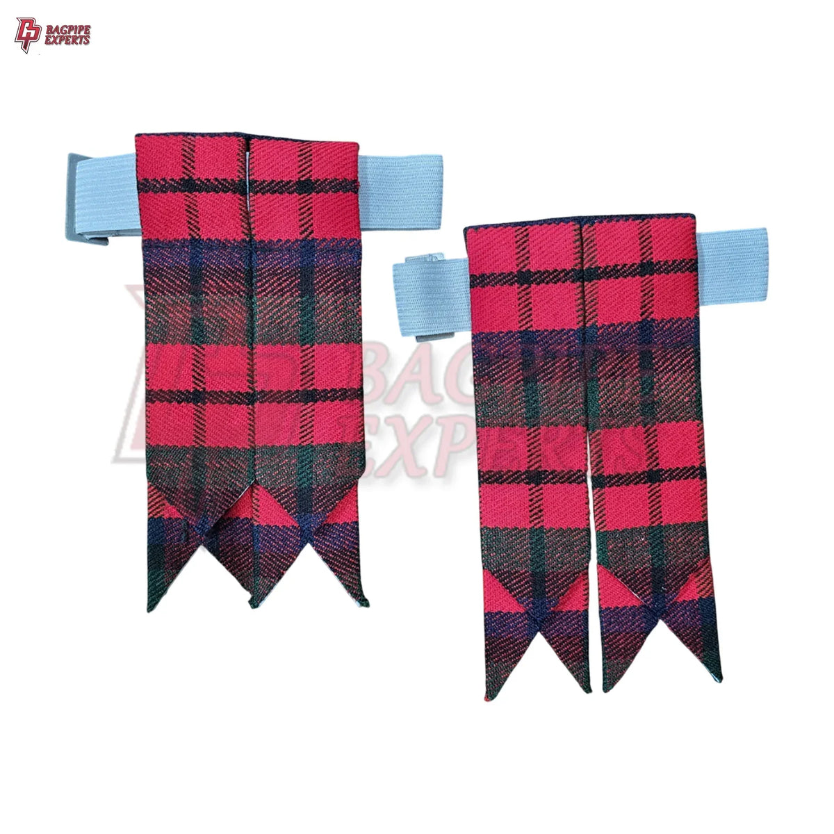 Robertson Red Tartan Kilt Flashes – Traditional Scottish Highland Accessory