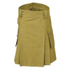 Khaki Men Fashion Utility Kilt