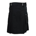 Black Cotton Canvas Utility Kilt | Buy Utility Kilts Online UK – Bagpipe Experts