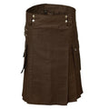 Chocolate Brown Men Utility Kilt